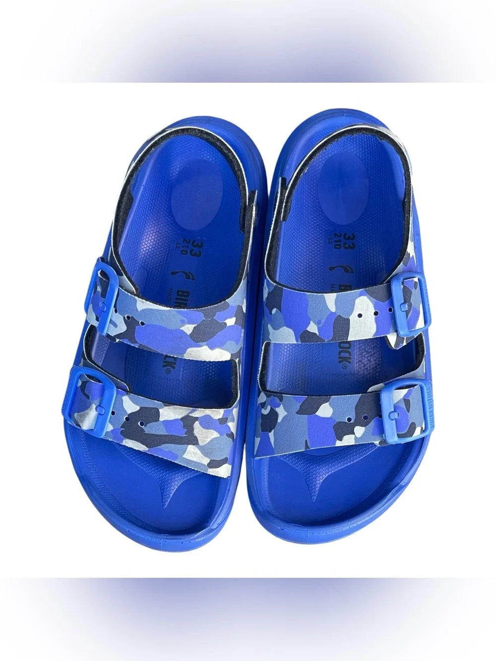 Birkenstock Kids Mogami Sandals - Ultra Blue Camo size 33